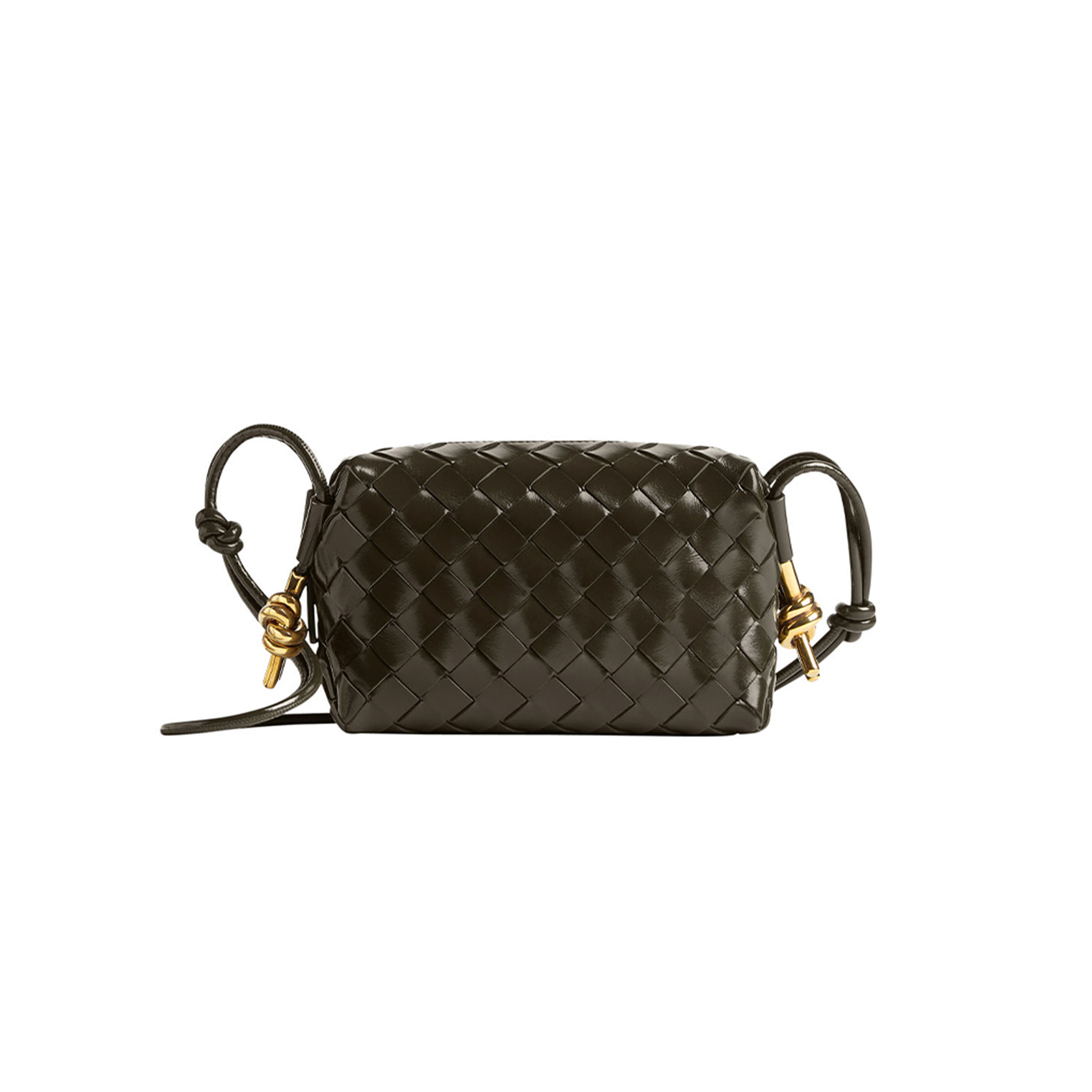 BOTTEGA VENETA MINI LOOP INTRECCIATO LEATHER CAMERA BAG 736125 (17*10*6cm)